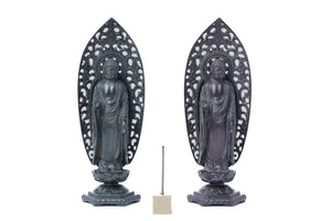 Amida Buddha Statues Bronze Gloss (Brown) - GINGADO-Sculptures & Statues-GINGADO-SANTOKU NYC