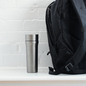 ovject Enamel Interior 3-Way Insulated Vacuum Bottle - Silver-Water Bottles-ovject-SANTOKU NYC
