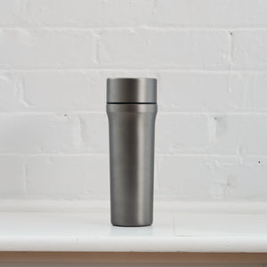 ovject Enamel Interior 3-Way Insulated Vacuum Bottle - Silver-Water Bottles-ovject-SANTOKU NYC