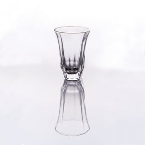 Kaleidoscope Abalone Glass gold-rimmed Cup 2.37 fl oz Asanoha-Inspired Black - Amano Shikki-Barware-Amano Shikki-SANTOKU NYC