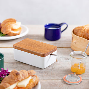 BEE HOUSE Butter Case with Wooden Lid and Stainless Butter Knife - ZERO JAPAN-Kitchen-ZERO JAPAN-SANTOKU NYC