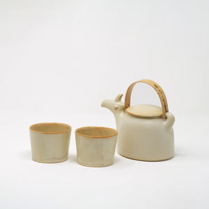 Yunomi: Traditional Japanese Porcelain Teacup 'Yagi (Goat)' - ceramic japan-Tea & Coffee Ware-ceramic japan-SANTOKU NYC