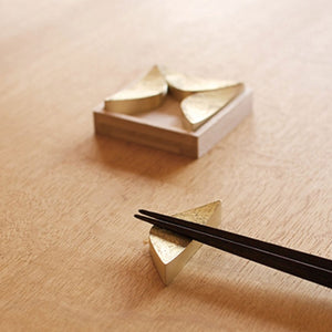 Brass Chopstick Rest Set of 4 'Twinkle' - FUTAGAMI-Chopstick Holders-FUTAGAMI-SANTOKU NYC