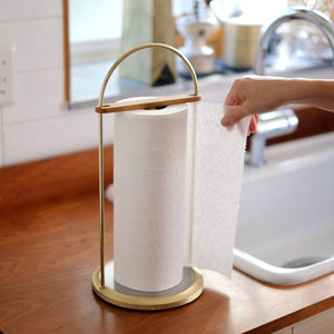 Brass Cast Surface Kitchen Paper Holder - FUTAGAMI-Kitchen & Tableware-FUTAGAMI-SANTOKU NYC