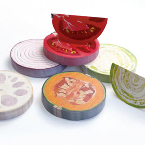 Fruits and Veggie Memo Blocks Veggies Pumpkin - paperable-Stationery-paperable-SANTOKU NYC