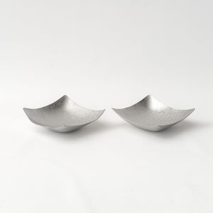 Tsuiki Suzugami Hand-Hammered Bendable Paper-Thin Tin Plate 'Samidare' Square - Syouryu-Kitchen & Tableware-syouryu-SANTOKU NYC