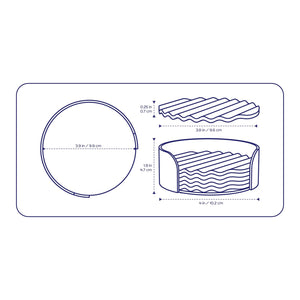 Wave Coaster Set, Ceramic + Steel - APTO