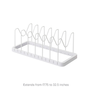 Adjustable Pot Lid Organizer, Steel - Yamazaki Home-Pot Rack-Yamazaki Home-SANTOKU NYC