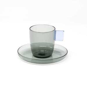 TWO TONE Heat-Resistant Glass Plate - amabro-Glassware-amabro-SANTOKU NYC