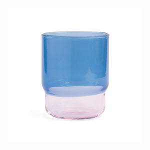 TWO TONE Heat-Resistant Glass Stacking Cup - amabro-Glassware-amabro-Blue x Pink-SANTOKU NYC