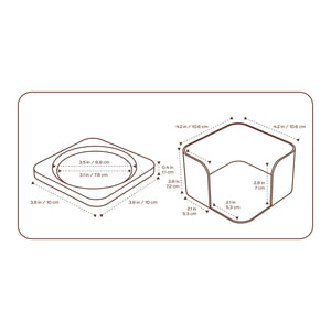 Contour Coaster Set, Wood - APTO