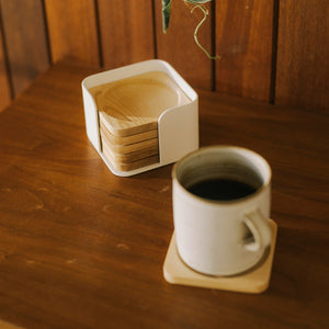 Contour Coaster Set, Wood - APTO