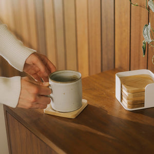 Contour Coaster Set, Wood - APTO