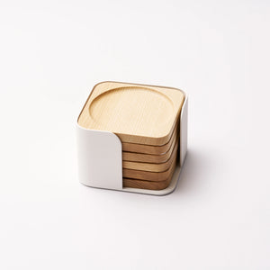 Contour Coaster Set, Wood - APTO