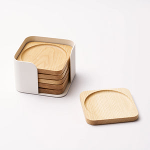 Contour Coaster Set, Wood - APTO