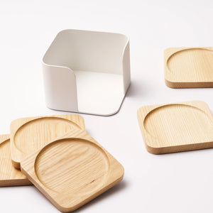 Contour Coaster Set, Wood - APTO