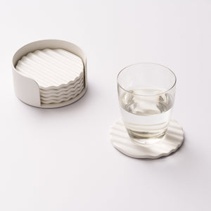 Wave Coaster Set - Ceramic + Steel-SANTOKU NYC