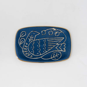 Blue-Lacquered Solid Brass Multi-Purpose Tray Small Blue/Gold - CASTIN'-Trays + Catchalls-CASTIN'-SANTOKU NYC