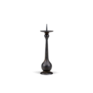Brass Candle Holder ‘Hitate’ - NOUSAKU-Candle Holder-NOUSAKU-Antique Blackish Brown Finish-SANTOKU NYC