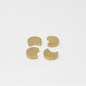 Brass Chopstick Rest Set of 4 'Four Moons' - FUTAGAMI-Chopstick Holders-FUTAGAMI-SANTOKU NYC