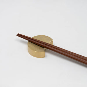 Brass Chopstick Rest Set of 4 'Four Moons' - FUTAGAMI-Chopstick Holders-FUTAGAMI-SANTOKU NYC
