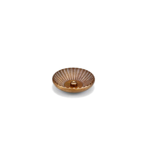 Brass Chrysanthemum Petal Incense Stick Holder - NOUSAKU-Incense Holder-NOUSAKU-Antique Iron-Bronze Finish-SANTOKU NYC
