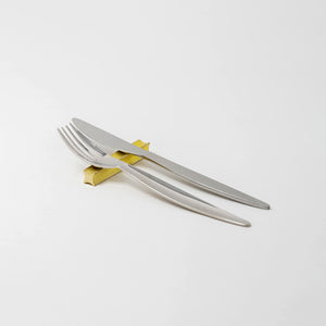 Brass Cutlery Rest Set of 4 'Shooting star' S/L - FUTAGAMI-Cutlery Rest-FUTAGAMI-SANTOKU NYC