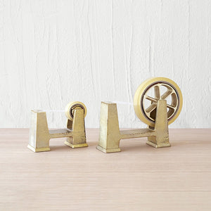 Brass Desktop Tape Dispenser Small - FUTAGAMI-Tape Dispenser-FUTAGAMI-SANTOKU NYC