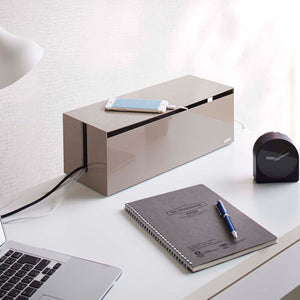 Cable Management Box - Yamazaki Home-Cable Management-Yamazaki Home-Taupe-SANTOKU NYC