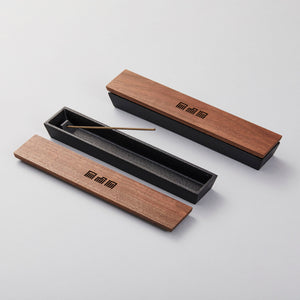 Cast Iron Incense Box with Walnut Wood Lid 'Genjikou' - Chushin Kobo-Incense Holder-Chushin Kobo-Large-SANTOKU NYC