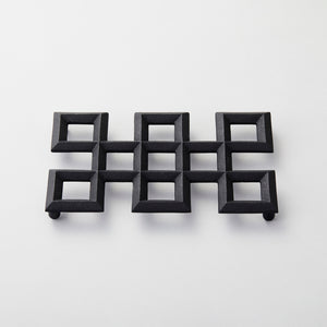 Cast Iron Trivet – Nagate Kumiko Lattice Design - Chushin Kobo-Trivet-Chushin Kobo-SANTOKU NYC
