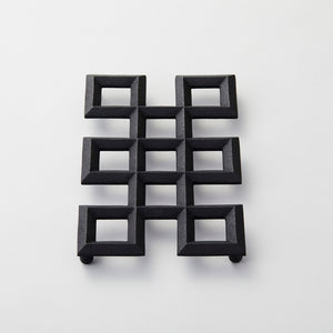 Cast Iron Trivet – Nagate Kumiko Lattice Design - Chushin Kobo-Trivet-Chushin Kobo-SANTOKU NYC