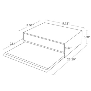 Countertop Drawer With Pull-Out Shelf, Steel - Yamazaki Home-Countertop Shelf-Yamazaki Home-SANTOKU NYC