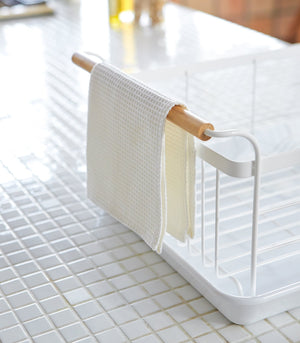 Steel & Wood Dish Rack - Yamazaki Home-Dish Rack-Yamazaki Home-SANTOKU NYC
