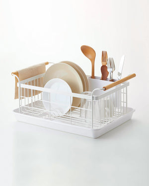 Steel & Wood Dish Rack - Yamazaki Home-Dish Rack-Yamazaki Home-SANTOKU NYC