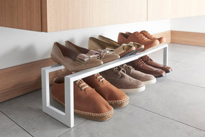 Expandable Shoe Rack H 6"/12", Steel - Yamazaki Home-Shoe Rack-Yamazaki Home-SANTOKU NYC