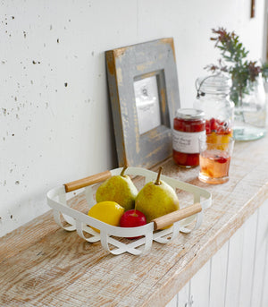 Fruit Basket, Steel + Wood - Yamazaki Home-Fruit Basket-Yamazaki Home-SANTOKU NYC