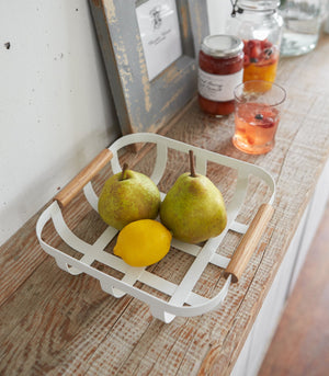 Fruit Basket, Steel + Wood - Yamazaki Home-Fruit Basket-Yamazaki Home-SANTOKU NYC