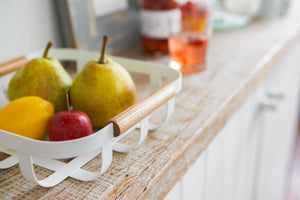 Fruit Basket, Steel + Wood - Yamazaki Home-Fruit Basket-Yamazaki Home-SANTOKU NYC