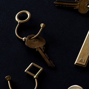 Brass Key Ring 'Shooting Star' Circle - FUTAGAMI-Key Ring-FUTAGAMI-SANTOKU NYC