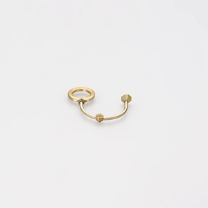 Brass Key Ring 'Shooting Star' Circle - FUTAGAMI-Key Ring-FUTAGAMI-SANTOKU NYC