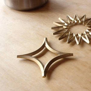 Brass Trivet 'The Star' - FUTAGAMI-Kitchen & Tableware-FUTAGAMI-SANTOKU NYC