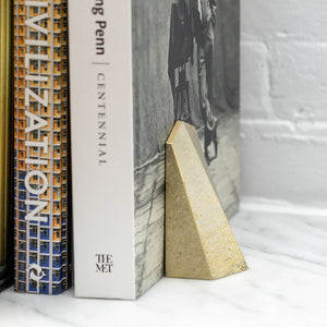 Brass Bookend Koma Shape Gold - FUTAGAMI-Bookends-FUTAGAMI-SANTOKU NYC