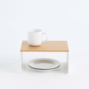 Steel & Wood Stackable Countertop Shelf Two Sizes - Yamazaki Home-Riser-Yamazaki Home-S-SANTOKU NYC