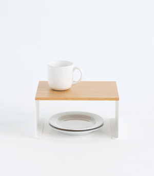 Steel & Wood Stackable Countertop Shelf Two Sizes - Yamazaki Home-Riser-Yamazaki Home-S-SANTOKU NYC