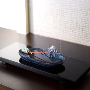 Incense Holder with Mt. Fuji Blue - GINGADO-Art & Collectibles-GINGADO-SANTOKU NYC