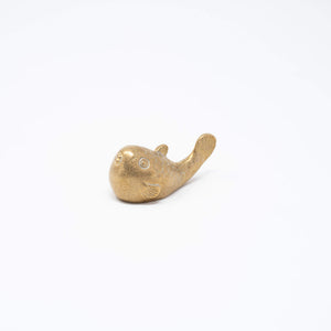 Brass Paperweight – Fortune Welcomer Pufferfish - GINGADO-Art & Collectibles-GINGADO-Gold-SANTOKU NYC