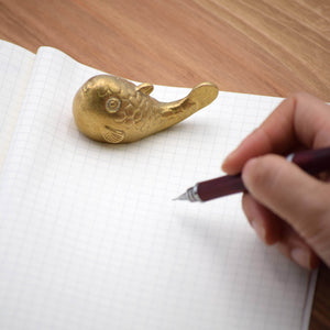 Brass Paperweight – Fortune Welcomer Pufferfish - GINGADO-Art & Collectibles-GINGADO-SANTOKU NYC