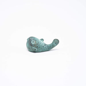 Brass Paperweight – Fortune Welcomer Pufferfish - GINGADO-Art & Collectibles-GINGADO-SANTOKU NYC