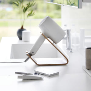 Hair Dryer and Iron Stand, Wood - Yamazaki Home-Hair Care-Yamazaki Home-SANTOKU NYC